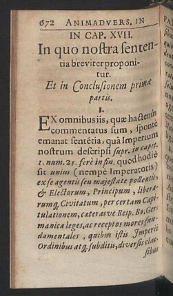 In Cap. XVII. In quo nostra sententia breviter proponitur.