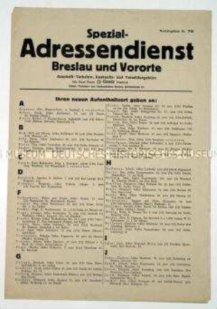 Mitteilungsblatt des Suchdienstes für die Sowjetische Besatzungszone Deutschlands