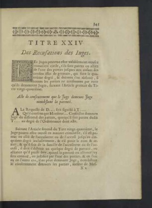 Titre XXIV - Titre XXVIII.