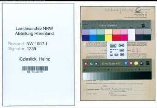 Entnazifizierung Heinz Czieslick , geb. 17.12.1918 (Verkaeufer)