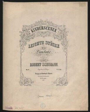 Kinderscenen. : Leichte Stücke für das Pianoforte ; Op. 15.