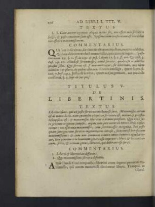 Titulus V. De libertinis.