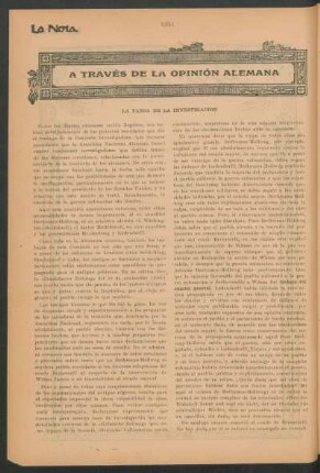 A través de la opinión alemana