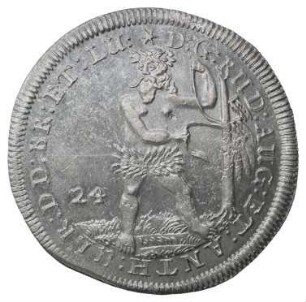 Fundmünze, 24 Mariengroschen (2/3 Taler), 1696