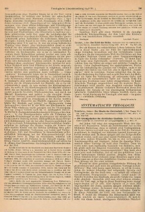 296-298 [Rezension] Thielicke, Helmut, Die Grundgedanken des christlichen Glaubens