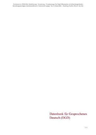 Datenbank für Gesprochenes Deutsch (DGD)