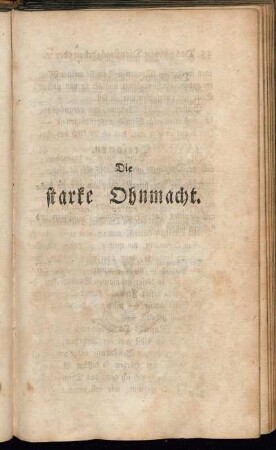 Die starke Ohnmacht.
