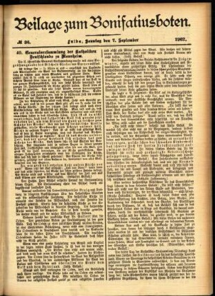 Zweite Ausgabe vom Sonntag, den 07. September 1902.