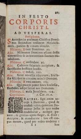 365-539, In Festo Corporis Christi