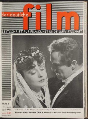 Der Deutsche Film - 1939-Aug: Der Deutsche Film - 1939-Aug