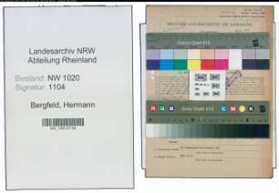 Entnazifizierung Hermann Bergfeld , geb. 18.08.1890 (Haendler)