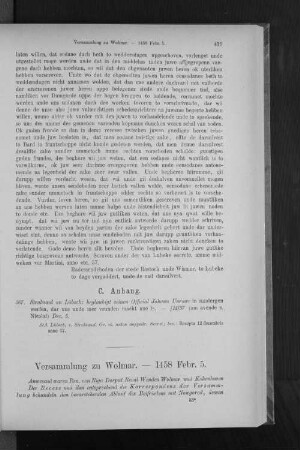 Versammlung zu Wolmar. - 1458 Febr. 5.