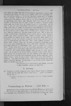 Versammlung zu Wolmar. - 1458 Febr. 5.