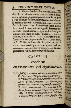 Caput III. continens enarrationem loci explicatiorem
