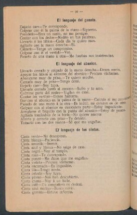 El lenguaje del abanico