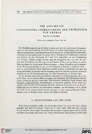 VIII. Abschnitt: Geologische Untersuchung der Inselnatur von Leukas