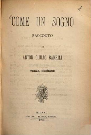 Come un sogno : Racconto
