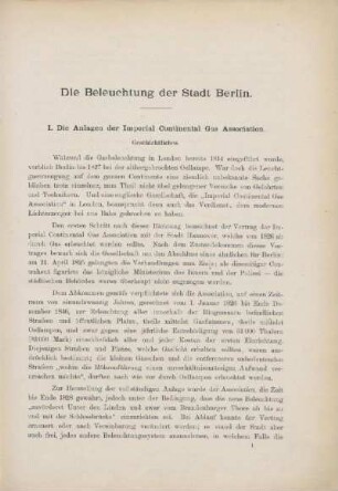 Die Anlagen der Imperial Continental-GasAssociation