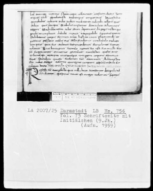 Sammelhandschrift — Julianus Toletanus, Antikeimenon, Isidorus, Differentiae, Folio 3 recto - 55 verso — ---, Folio 3 recto - 55 versoInitiale R (efere), Folio 73 recto