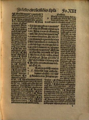 Postille maiores in epistolas et evangelia : per totius anni decursum, tam dominicalium quam ferialium ...
