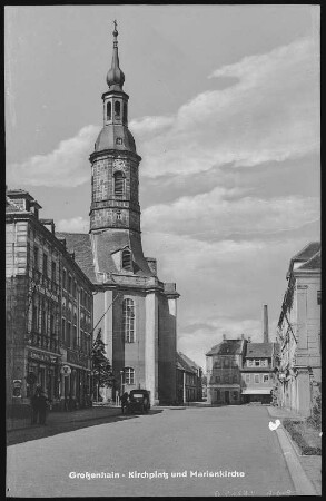 Großenhain. Kirchplatz mit Marienkirche