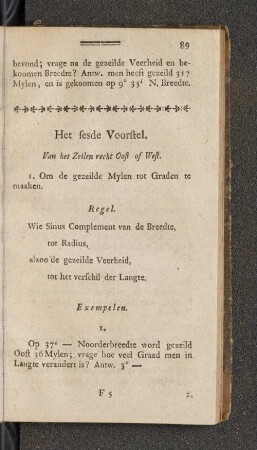Het fesde Voorstel.