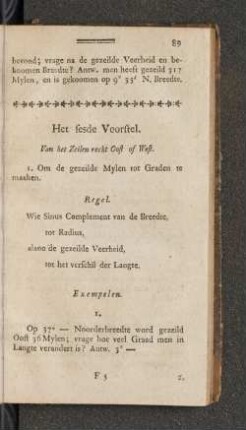 Het fesde Voorstel.