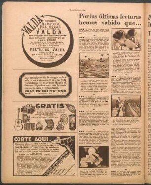 Por las últimas lecturas hemos sabido que...