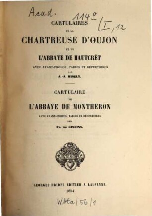 Mémoires et documents. 12. 1853