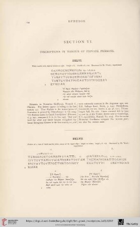 Section VI: Inscriptions in honour of private persons