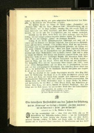 Eine interessante Persönlichkeit aus den Jahren der Erhebung.