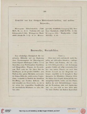 Bauwerke, Steinbilder