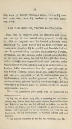 Jan van Gorcom, vijfde landvoogd