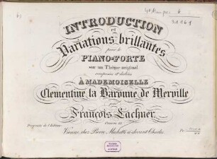 Introduction et variations brillantes : pour le piano-forte sur un thême original ; oeuv. 15