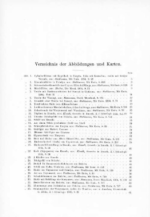 Verzeichnis der Abbildungen und Karten.