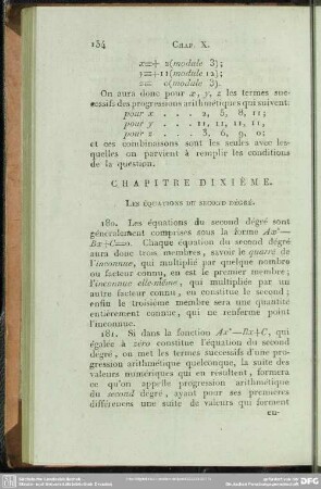 Chapitre dixiéme. Les Équations du second dégré