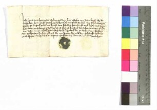 Hans von Hemmingen: Dienstgeld; Siegel: Caspar von Sachsenheim.
