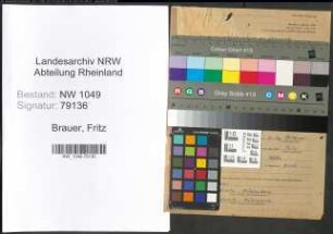 Entnazifizierung Fritz Brauer , geb. 06.01.1900 (Beamter)