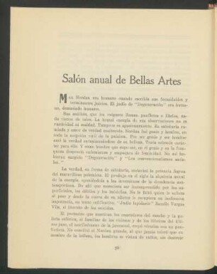 [XIII.] Salón Anual de Bellas Artes
