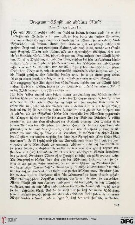 Programm-Musik und absolute Musik