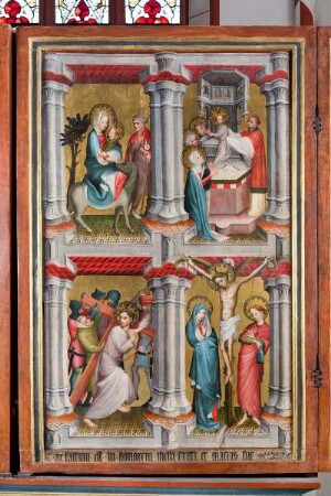 Jakobusaltar — Szenen aus der Legende um Jesus Christus — Altarflügel (Außenseite)