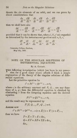 Note on the singular solutions of differential equations.