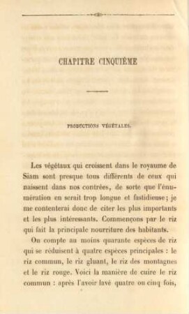 Chapitre cinquième. Productions végétales