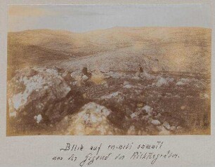 Blick auf en-nebi samwil. Aus der Gegend der Richtergräber. [Jerusalem, Umgebung]