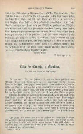 441-458 Luise de Carvajal y Mendoza : Bild aus Tagen der Verfolgung
