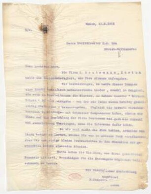 Brief an Ferdinand Oscar Leu : 11.03.1915