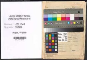 Entnazifizierung Walter Klein , geb. 12.07.1912 (Arzt)