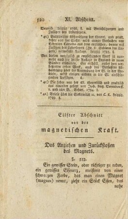 Eilfter Abschnitt von der magnetischen Kraft