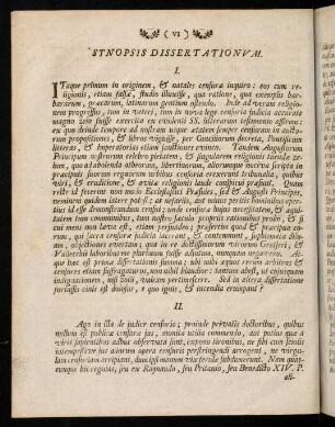 VI-XI, Sinopsis Dissertationvm.