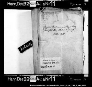 Relationen L. D. Hugos aus Regensburg Enthält: auch Druckschriften (leichter Moderschaden)